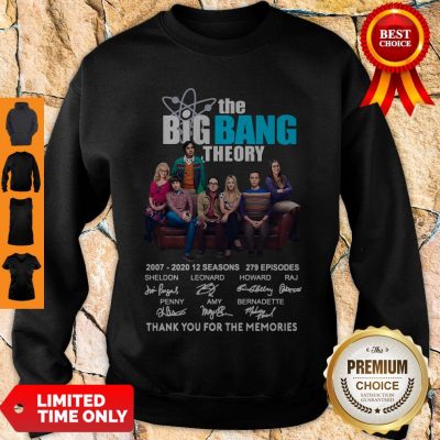 Top The Big Bang Theory Signatures Thank You For The Memories Sweatshirt