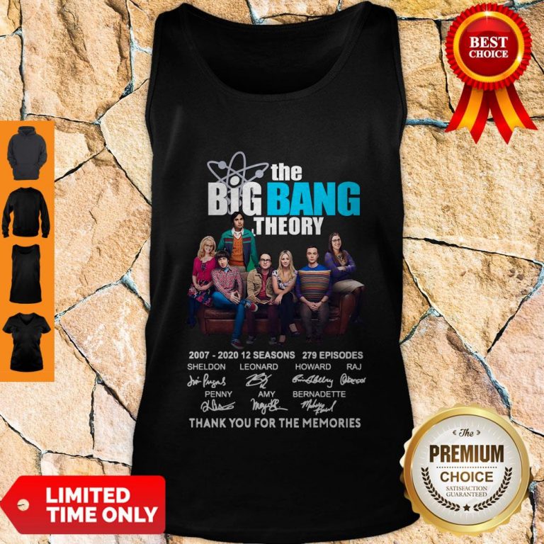 Top The Big Bang Theory Signatures Thank You For The Memories Tank Top