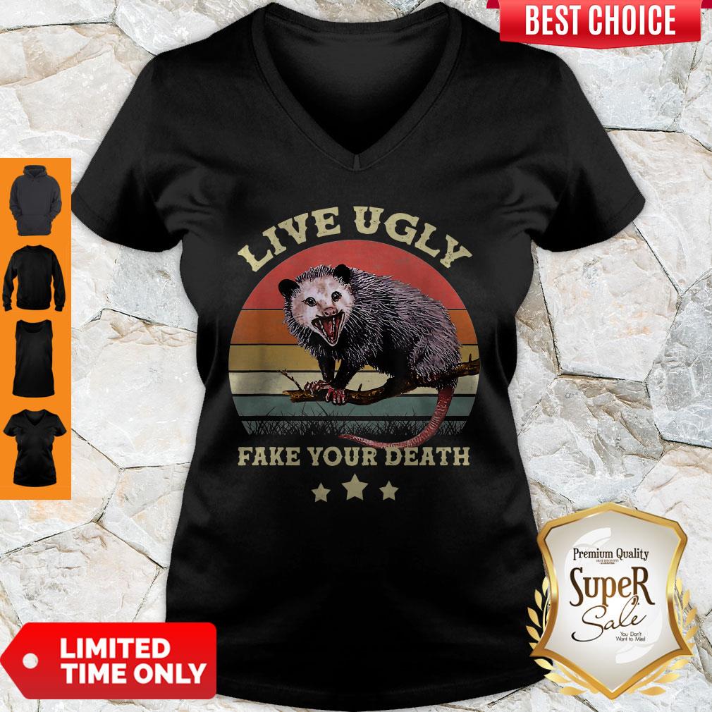 Premium Opossum Live Ugly Fake Your Death Vintage V-neck