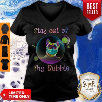 Pretty Stay Out Of My Bubble Pug Dog V-neck