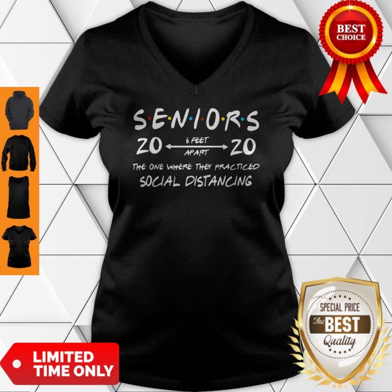 Official Seniors 2020 The One Where They Practiced Social Distancing V-neck