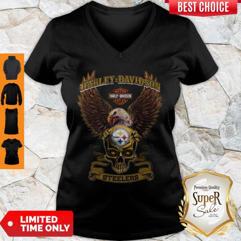 Pro Eagle Skull Harley-Davidson Pittsburgh Steelers Hoodie