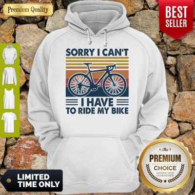 Bicycle Sorry I Can't I Have To Ride My Bike Vintage Hoodie