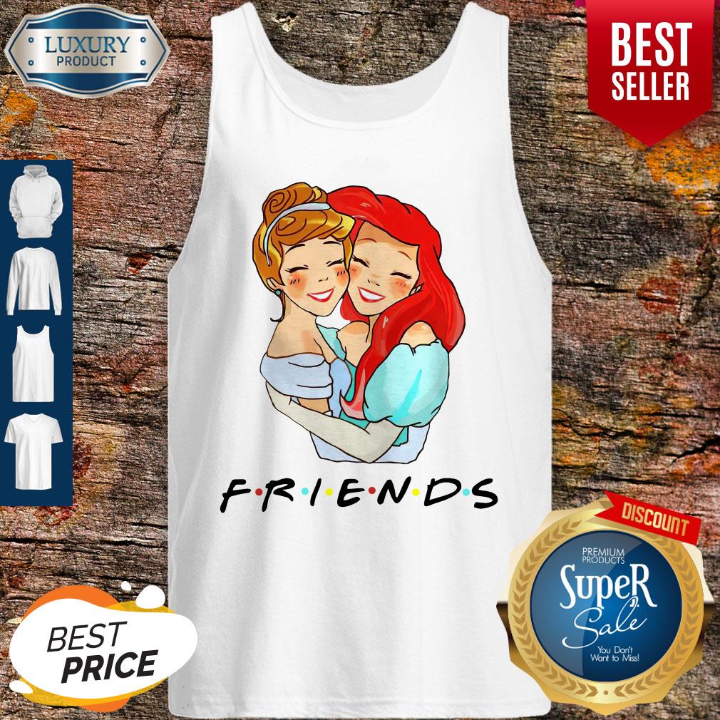Awesome Cinderella And Ariel Friends Tank Top