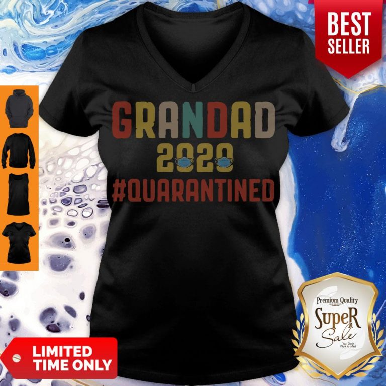 Awesome Grandad 2020 Quarantined Father's Day V-neck