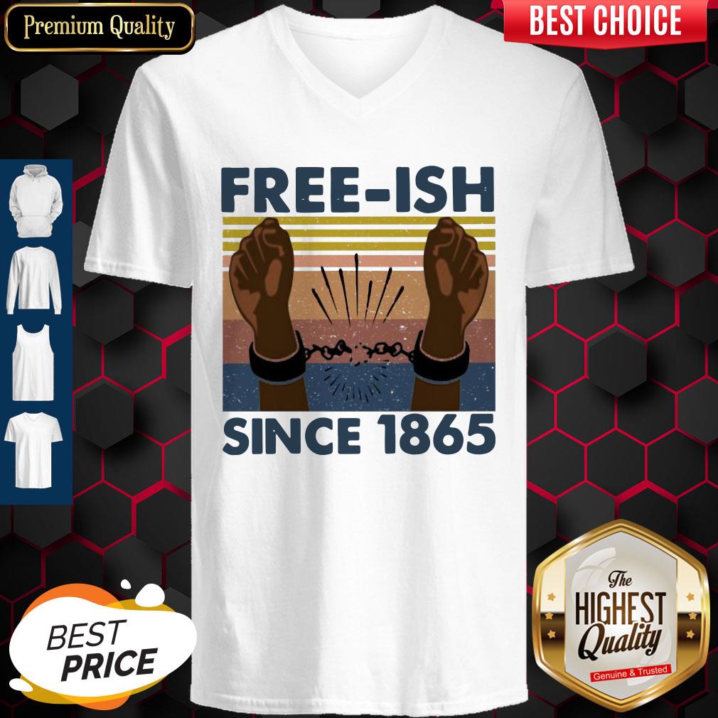 Official Free Ish Since 1865 Vintage V-neck