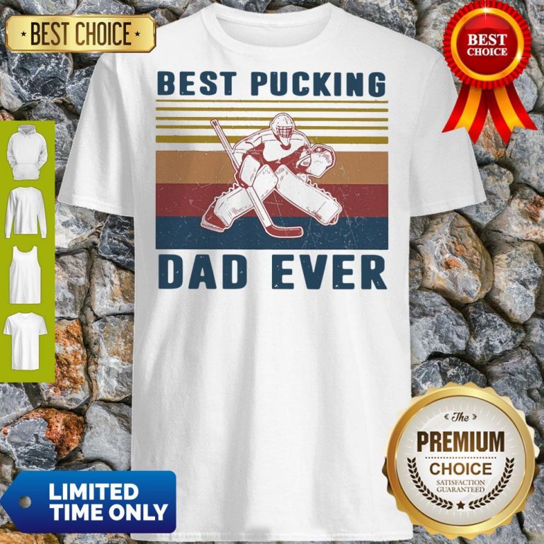 Official Hockey Best Bucking Dad Ever Vintage Shirt