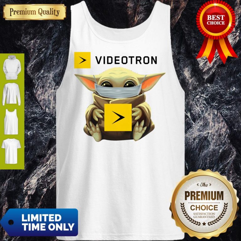 Star Wars Baby Yoda Hug Videotron Mask Covid 19 T-Tank Top