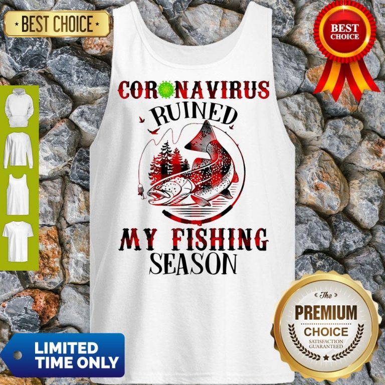 Official Coronavirus Ruined My Fishing Season Covid-19 Tank Top