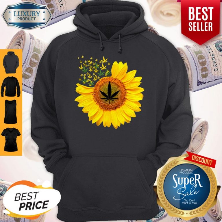 Top Canabis Weed Sunflower Hoodie