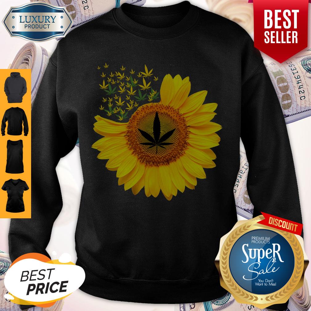 Top Canabis Weed Sunflower Sweatshirt