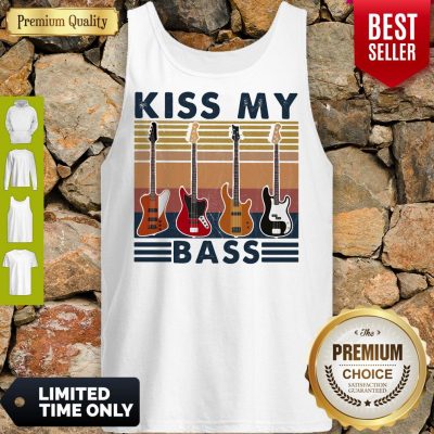 Top Kiss My Bass Guitar Vintage Tank Top