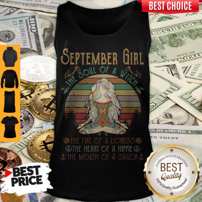 Top Vintage Yoga September Girl The Soul Of The Witch Tank Top