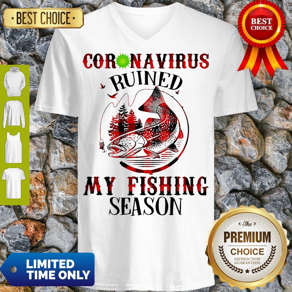 Official Coronavirus Ruined My Fishing Season Covid-19 V-neck