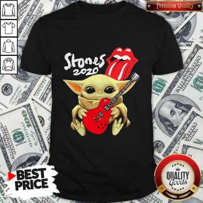 Awesome Baby Yoda Hug The Rolling Stones Shirt