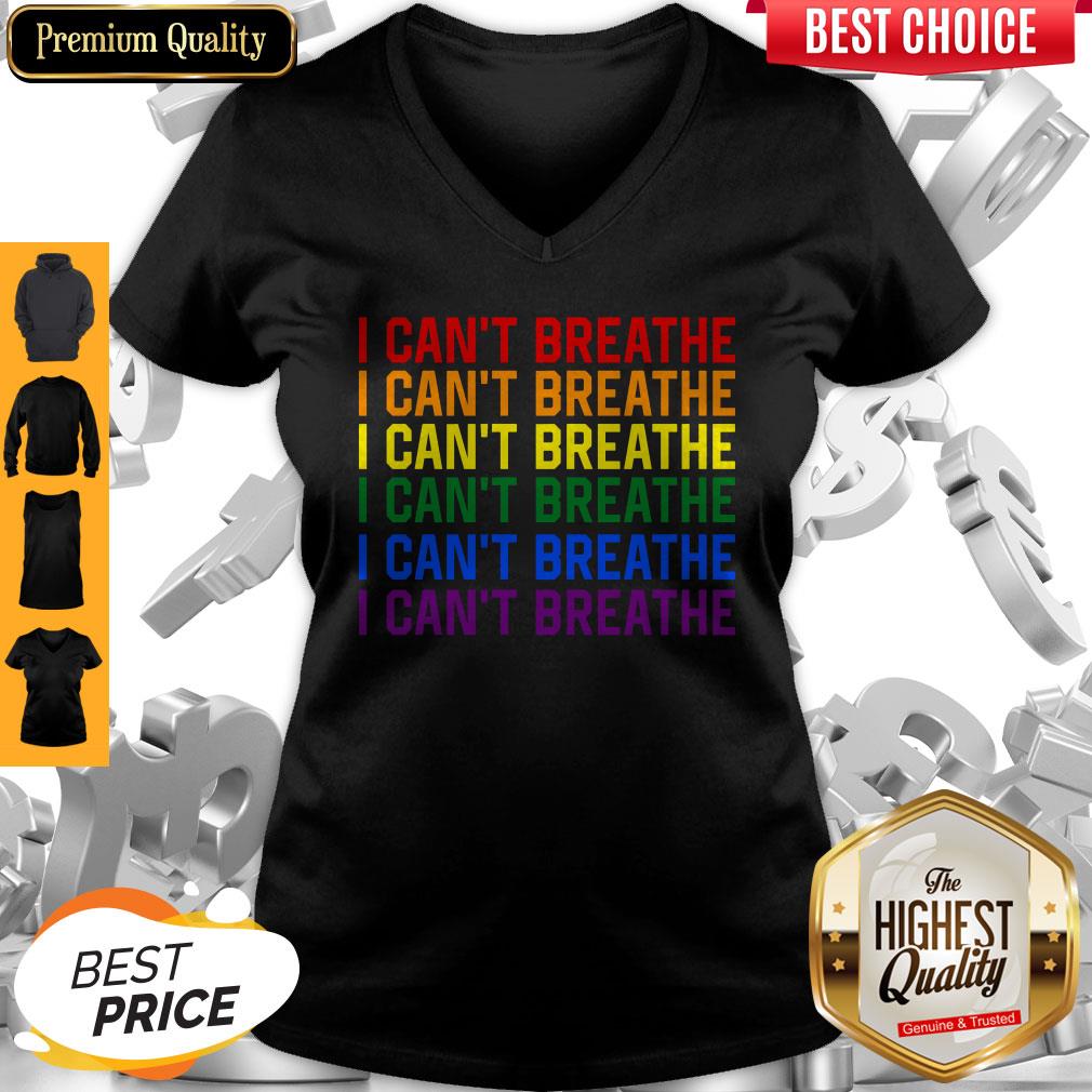 Awesome LGBT I Can’t Breathe V-neck