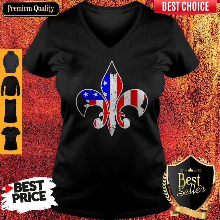 Awesome Scouting American Flag Independence Day V-neck