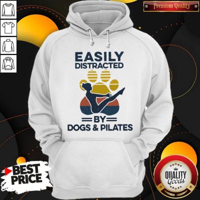 Easily Distracted By Dogs And Pilates Vintage Hoodie