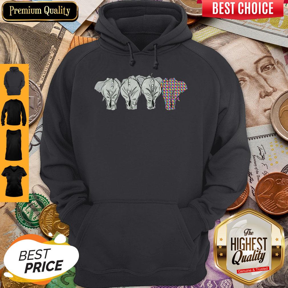 Funny It’s Ok To Be A Little Different LGBT Elephant Pride Hoodie