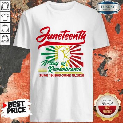 Funny Juneteenth A Day Of Rememberance Shirt