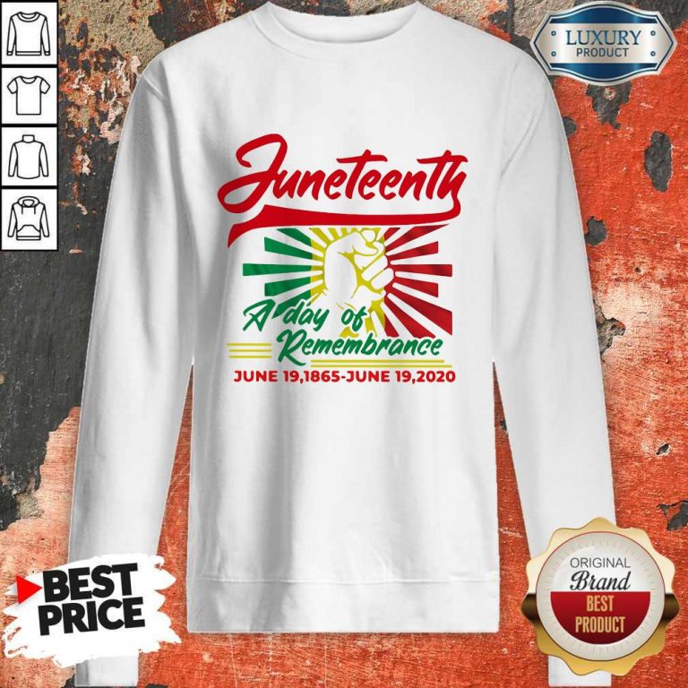Funny Juneteenth A Day Of Rememberance Sweatshirt