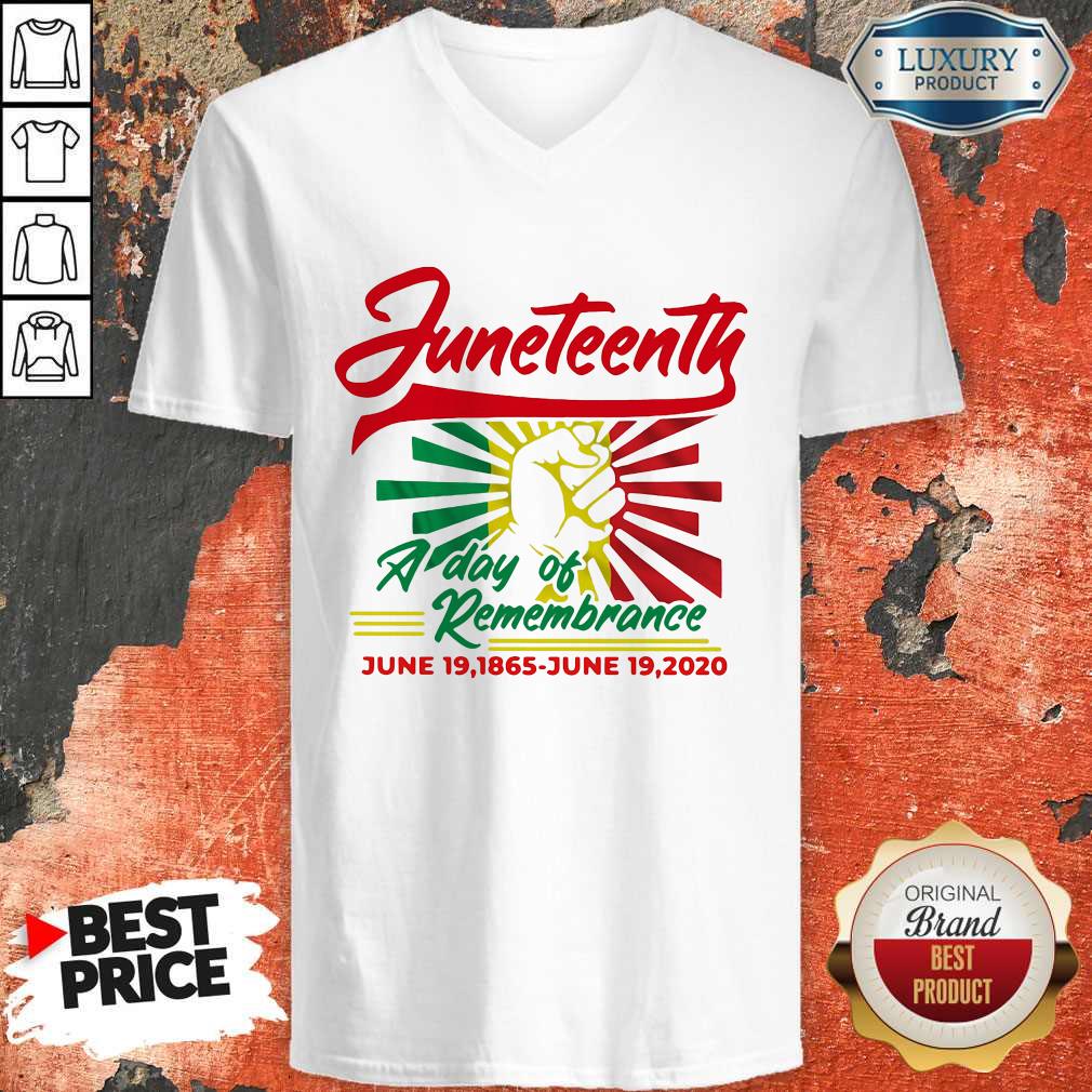 Funny Juneteenth A Day Of Rememberance V-neck