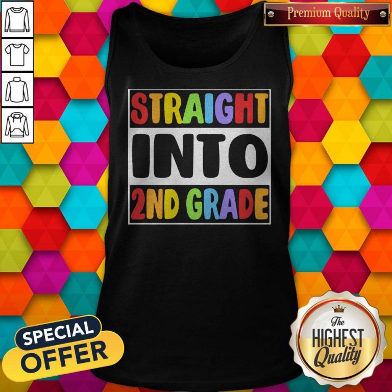 Funny LGBT Straight Into 2nd Grade Tank Top
