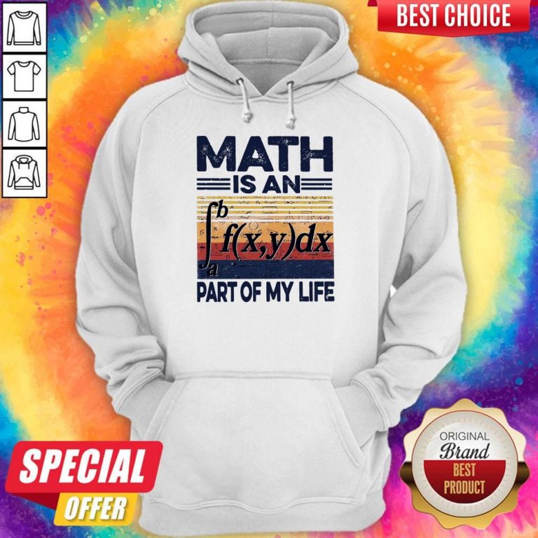Funny Math Is An Part Of My Life Vintage Hoodie