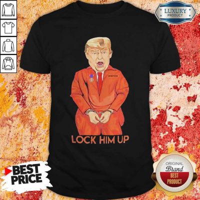 Funny Trump Lock Him Up Orange Jumpsuit T-Shirt