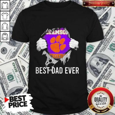 Nice Blood Inside Me Clemson Tigers Football Best Dad Ever Shirt