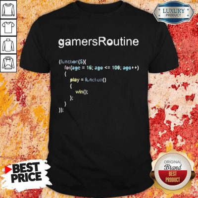 Nice GamersRoutine Code T-Shirt