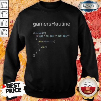 Nice GamersRoutine Code Sweatshirt