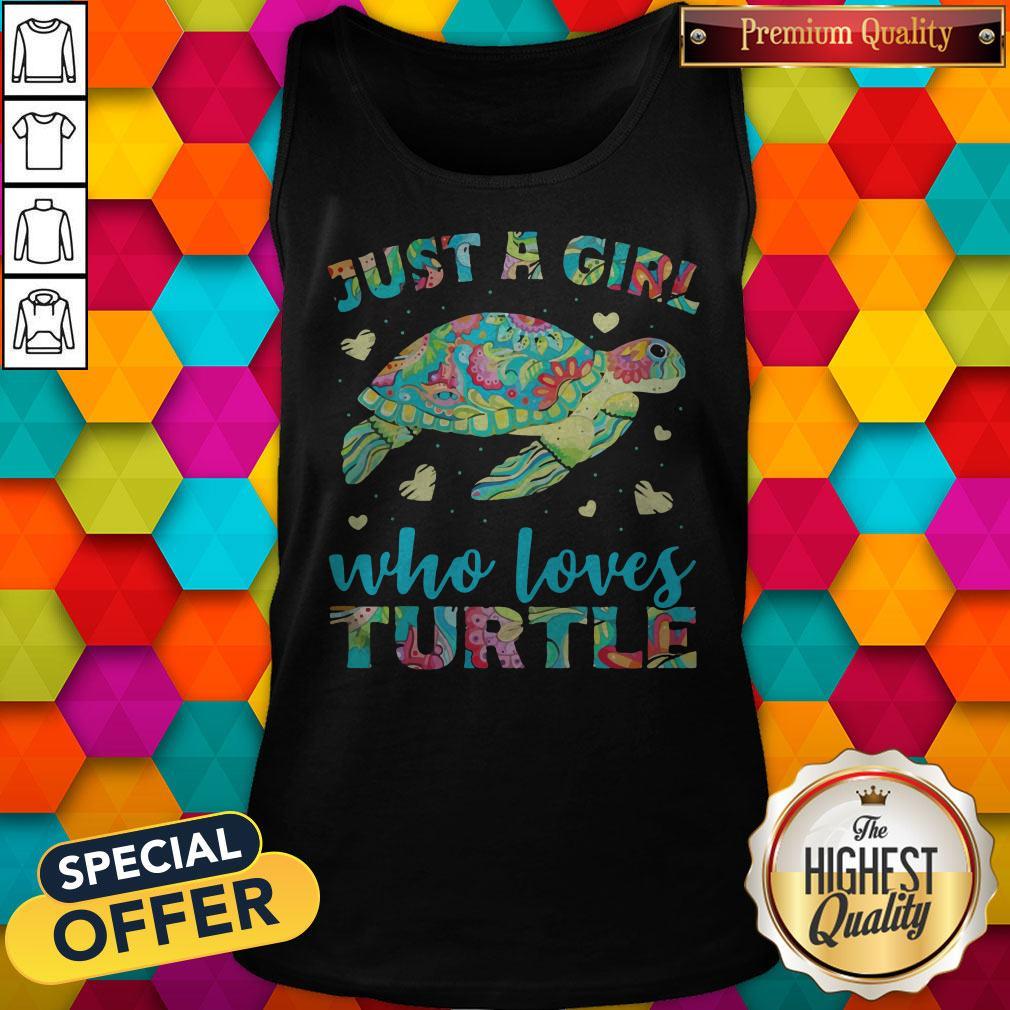 Nice Just A Girl Who Loves Turtle Color Tank Top