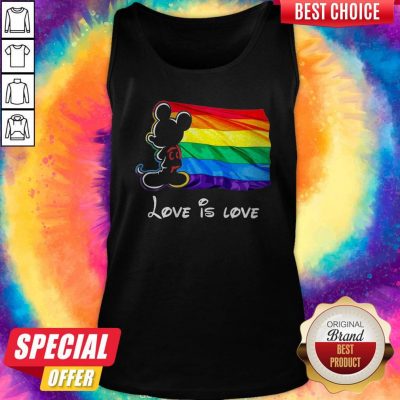 Nice Mickey Mouse Lgbt Pride Love Is Love Tank Top