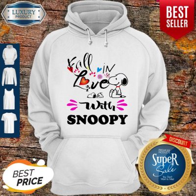 Premium Fall In Love With Snoopy Hoodie