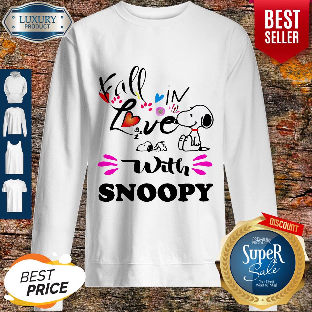 Premium Fall In Love With Snoopy Sweatshirt