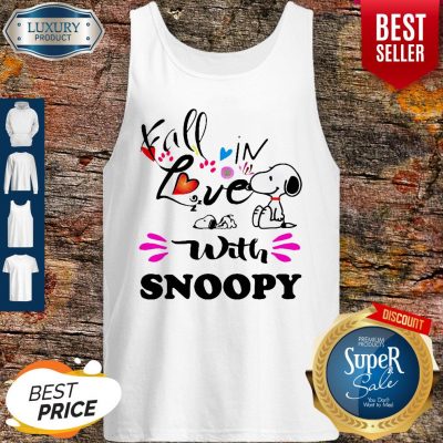 Premium Fall In Love With Snoopy Tank Top