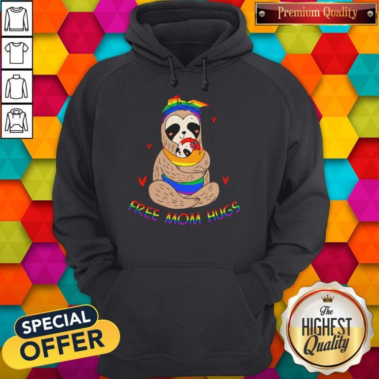 Premium LGBT Sloth Free Mom Hugs Hoodie