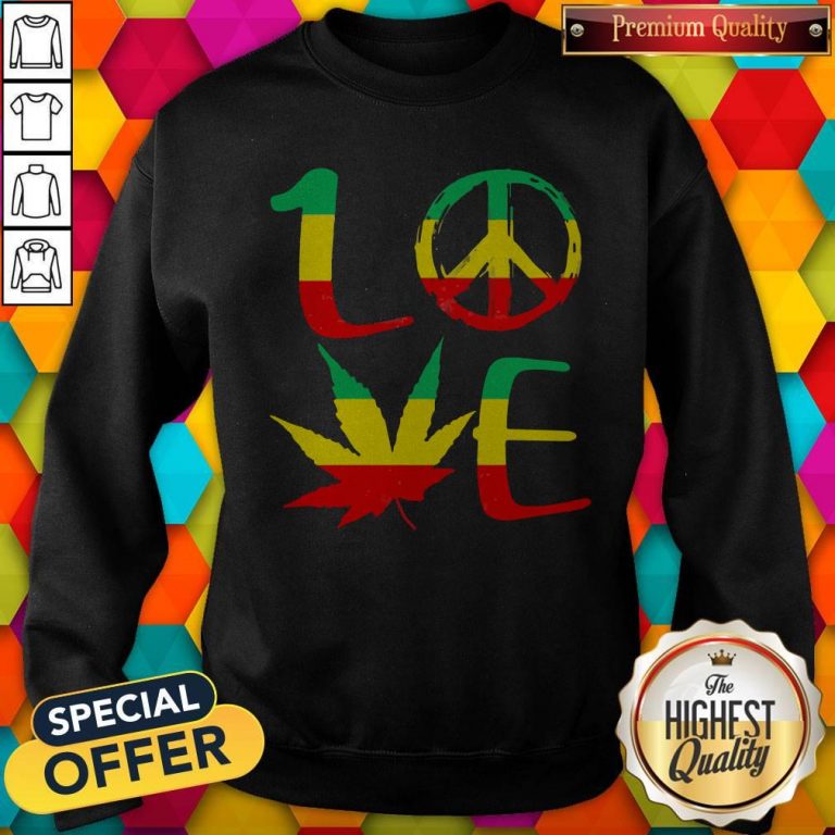 Premium Love Marijuana Leaf LGBT Sweatshirt