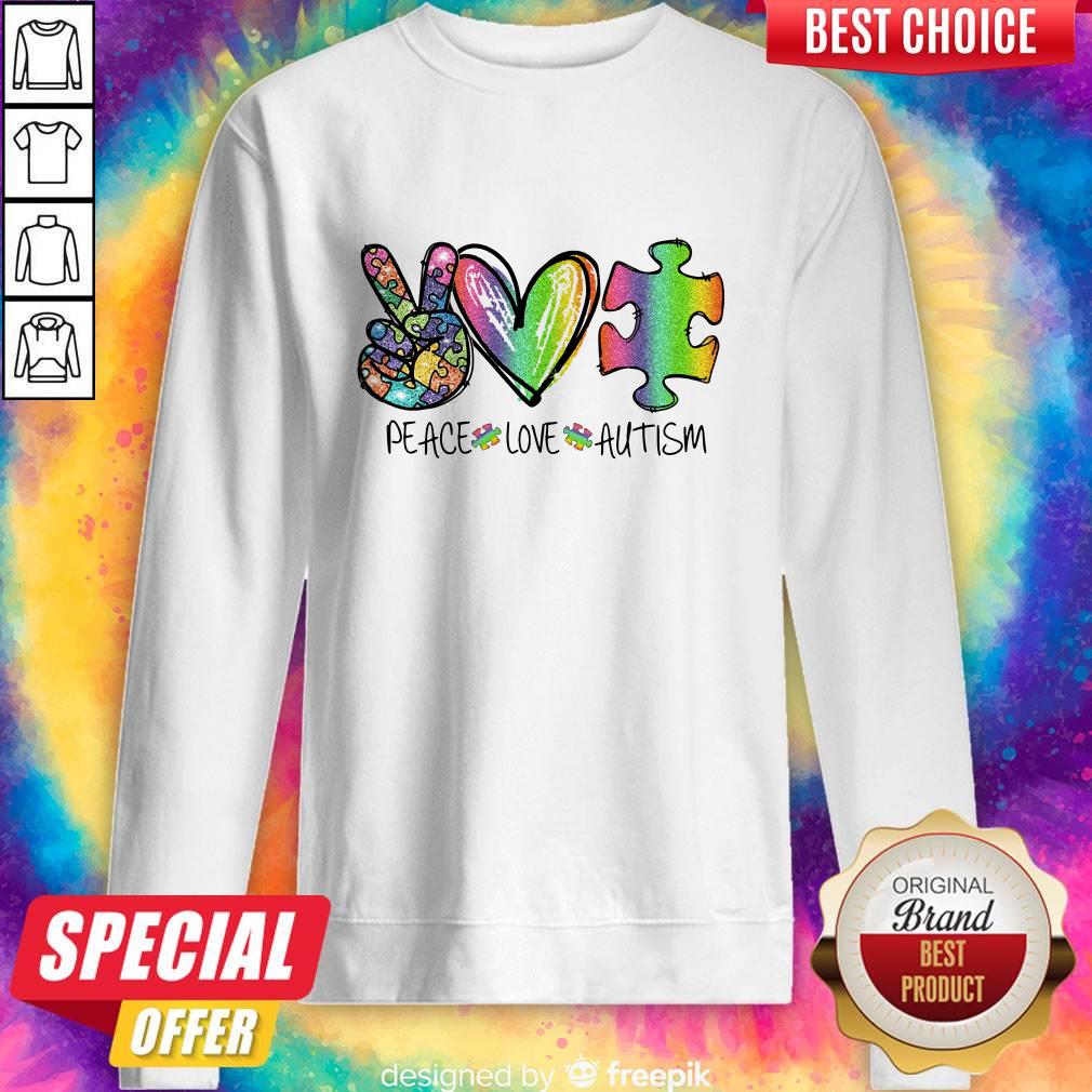 Premium Peace Love Autism Sweatshirt