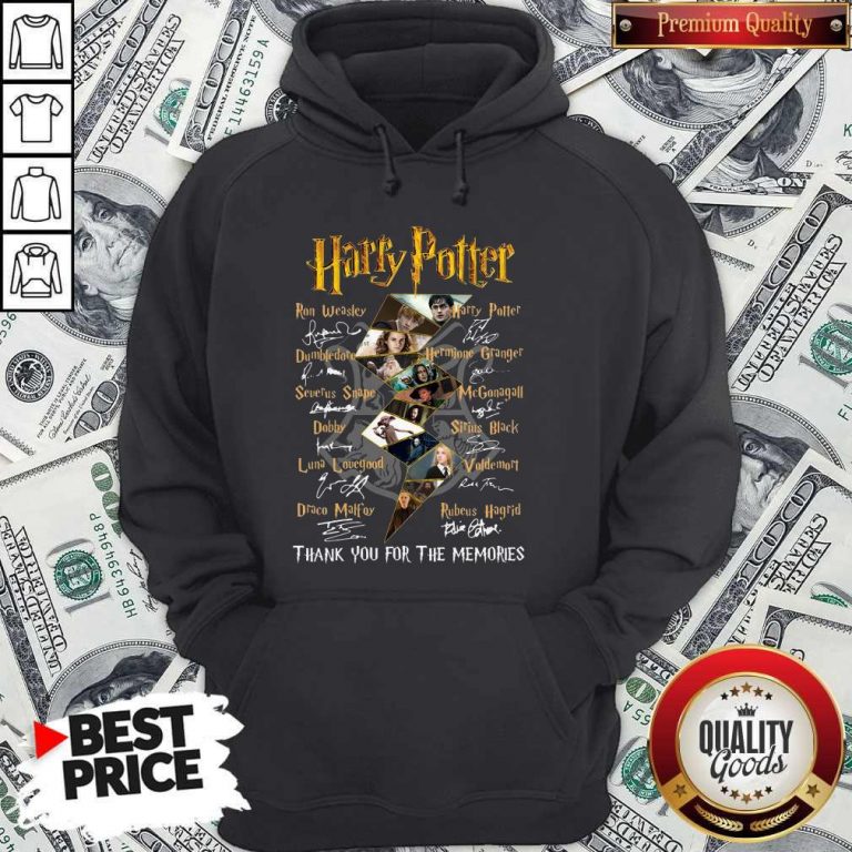 Top Harry Potter Character Thank You For The Memories Signature Hoodie