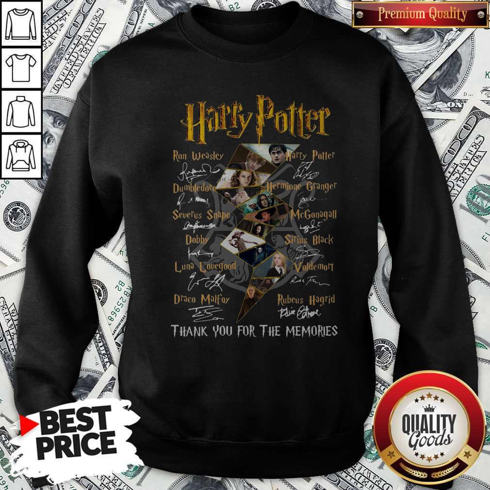 Top Harry Potter Character Thank You For The Memories Signature Sweatshirt