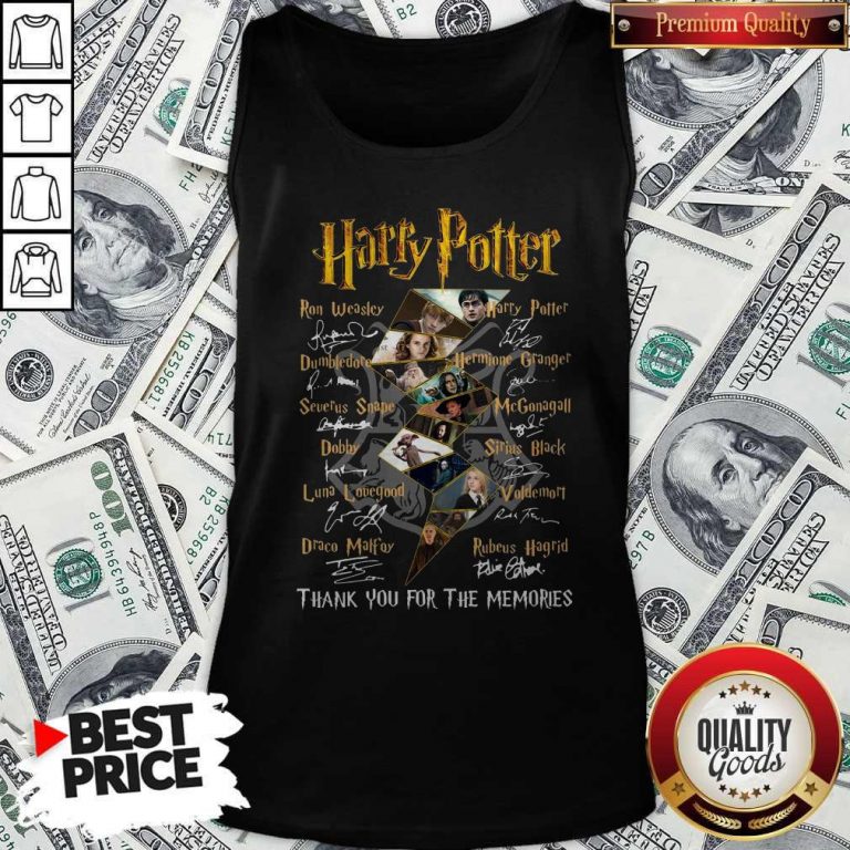 Top Harry Potter Character Thank You For The Memories Signature Tank Top