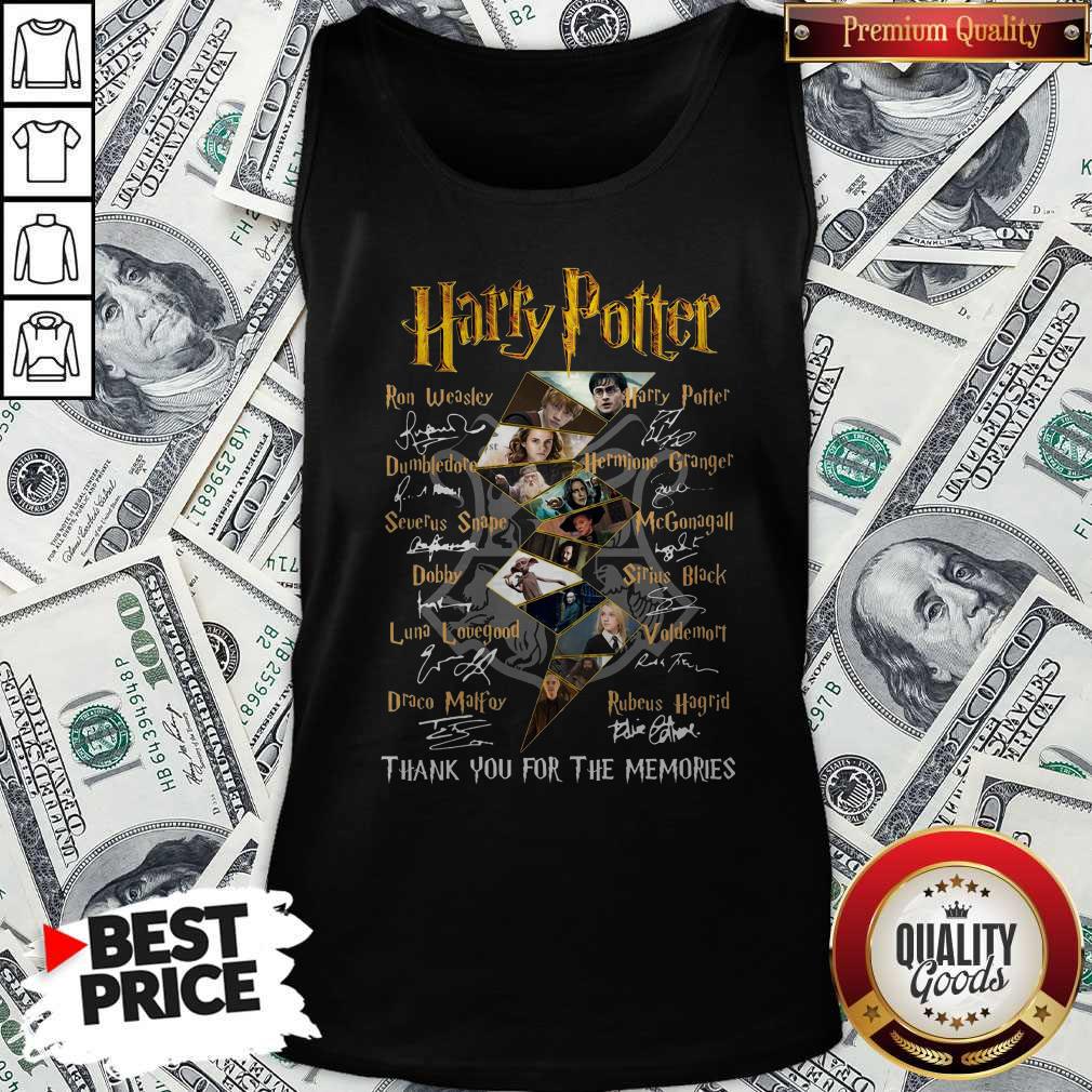 Top Harry Potter Character Thank You For The Memories Signature Tank Top