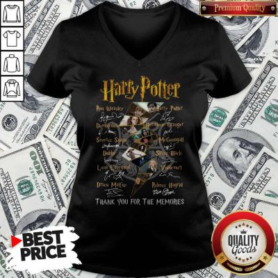 Top Harry Potter Character Thank You For The Memories Signature V-neck