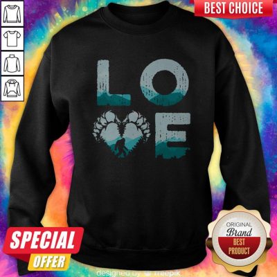 Top Love Bigfoot Mountain Sweatshirt