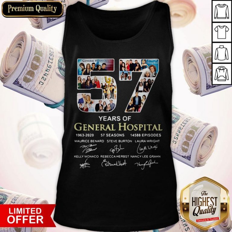 Awesome 57 Years Of General Hospital 1963 2020 Signatures Tank Top
