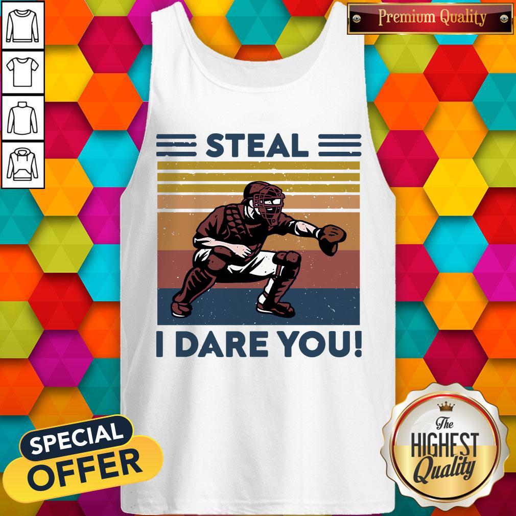 Awesome Baseball Steal I Dare You Vintage Tank Top
