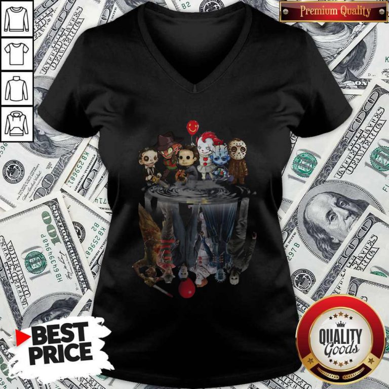 Awesome Horror Movie Character Shadows V-neck