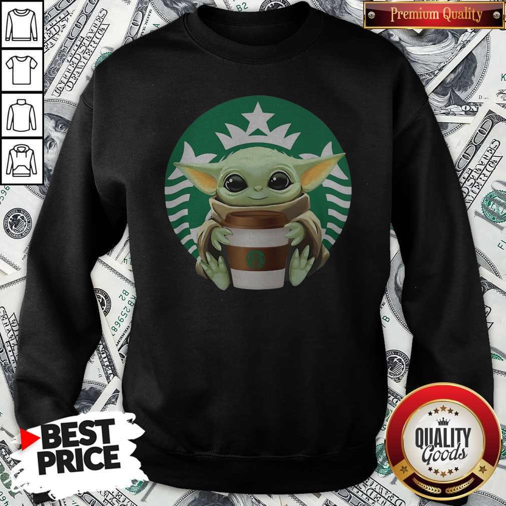 Cute Baby Yoda Hug Starbucks Sweatshirt